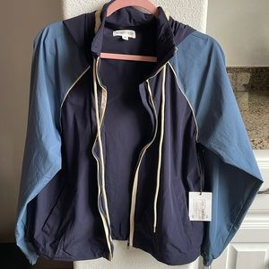 XS blue whiteroom + Cactus windbreaker and short set NWT